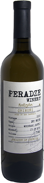 Chinuri aged in oak barrels, Peradze Winery