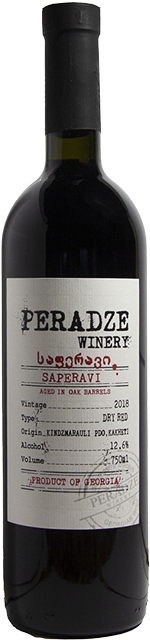 Saperavi aged in oak barrels, Peradze Winery